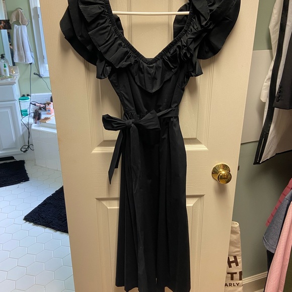 Hill House Dresses & Skirts - Hill House Black Midi Dress with Ruffle Detail